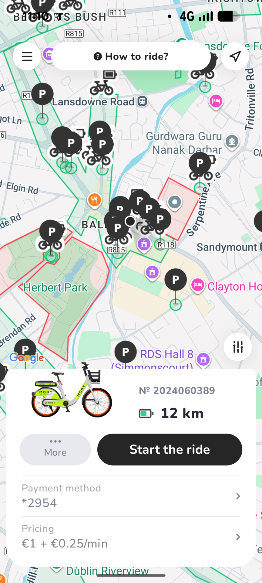 MOBY app map view