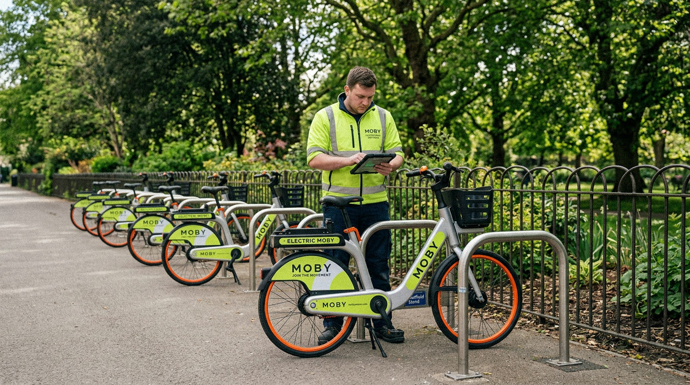 Public bike stand parking